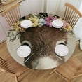 thumbnail image 1 of Autua Donkey Flower Crown Round Tablecloth, Stain-Resistant & Washable, Indoor Outdoor Restaurant Wedding Party Decor, Waterproof, Various Sizes 46"-50, 1 of 8