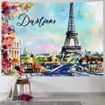 thumbnail image 1 of Autua Eiffel Tower Tapestry Wall Hanging Unique Style Graphic Tapestries Home Wall Decor Art for Living Room Bedroom Dorm Apartment Farmhouse - 4 Sizes Available 40x60inch, 1 of 6