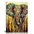 thumbnail image 1 of Autua Elephant Intricate Patterns Canvas Prints Wall Art Decor 12x16 in, 1 of 5
