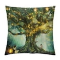 thumbnail image 1 of Autua Fantasy Artwork Graphic Decorative Cushion Throw Pillow Cover for Home Living Room Sofa Bedroom, Aesthetic 1PC 20x20in, 1 of 5