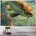 Autua Fish Theme Tapestry Wall Hanging for Home Decor Vivid Design