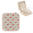 thumbnail image 1 of Autua Flamingo Theme Mini Travel Jewelry Case Organizer with Compact Size for Necklace, Ring, Earring Storage Pink, 1 of 5