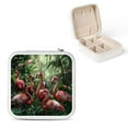 thumbnail image 1 of Autua Flamingos Jungle Digital Painting Travel Jewelry Box for Women - Small Organizer for Necklace, Ring, Earring Storage White, 1 of 5