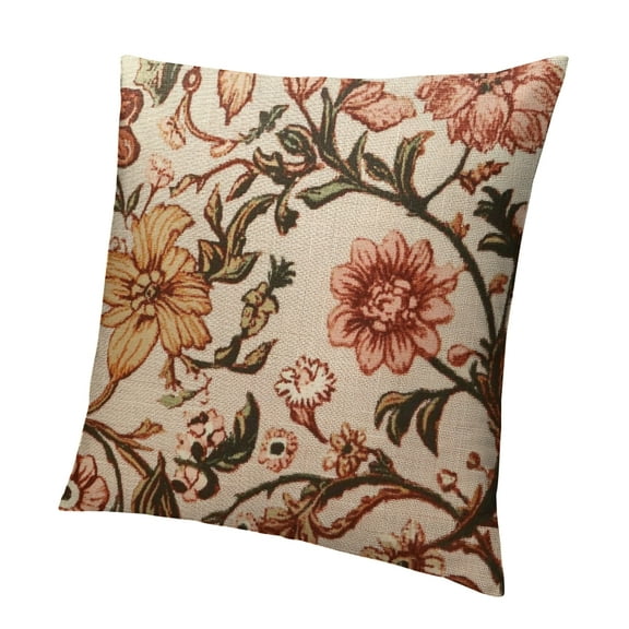 Autua Floral Linen Decorative Throw Pillow Covers Set Soft Durable Cushion Cases Pillowcase for Couch Bedroom Car Living Room 12x12in