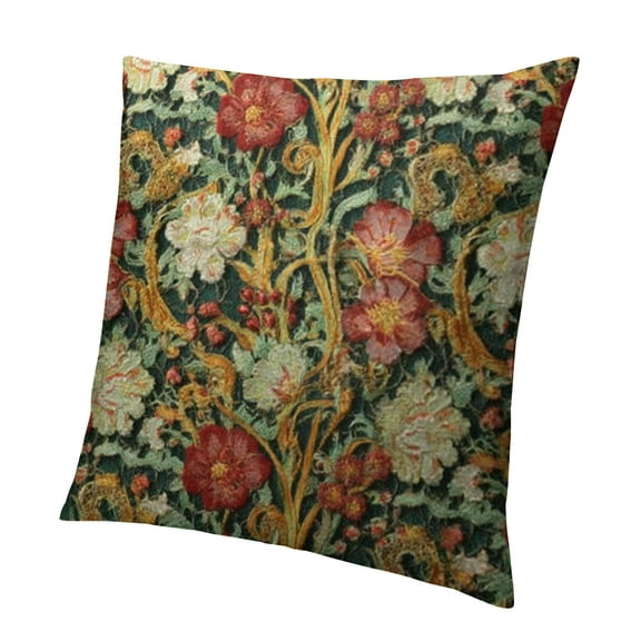 Autua Floral Pattern Lace Fabric Pillow Case for Home Furnishing 12x12in