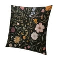 thumbnail image 1 of Autua Floral Pillow Covers Flower Throw Pillow Covers, Spring Summer Flower Black Pillow Case Decorative for Couch Home Living Room Sofa Bedroom 18x18in, 1 of 5