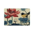 thumbnail image 1 of Autua Flower Bird Fast Absorption Home Bath Mat Eco-Friendly Design 24x16in, 1 of 5