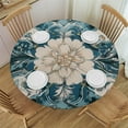 thumbnail image 1 of Autua Flower Design Baroque Round Tablecloth Stain-Resistant 100% Polyester 38"-42, 1 of 8