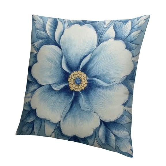 Autua Flower Pillow for Home Decor Short Plush Cushion 1PC 12x12in