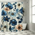 thumbnail image 1 of Autua Flowers Arts Crafts Washable Shower Curtain Set with Hooks 60"x72, 1 of 7