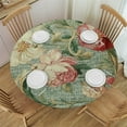 thumbnail image 1 of Autua Flowers Baroque Round Tablecloth Stain-Resistant Washable 100% Polyester 42"-46, 1 of 8