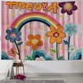thumbnail image 1 of Autua Flowers Rainbow Kitsch Tapestry Wall Hanging Unique Style Graphic Tapestries for Home Decor Living Room Bedroom Dorm Apartment Farmhouse 40x30inch, 1 of 6