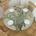 Autua Flowers Round Table Cover Stain Resistant Washable Indoor Outdoor