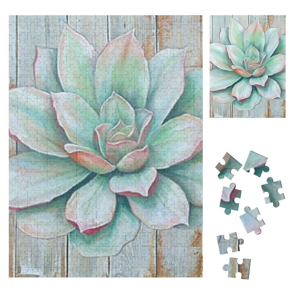 Autua Flowers Wooden Jigsaw Puzzle Vertical Style for Adults and Kids ...