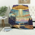 thumbnail image 1 of Autua Flying Saucer Super Soft Blanket, Ideal Gifts for All Seasons, Flannel Fabric, Heat Transfer Printing, Multiple Sizes, High Quality Material, Multi-Purpose, Easy Care 60x80in, 1 of 6