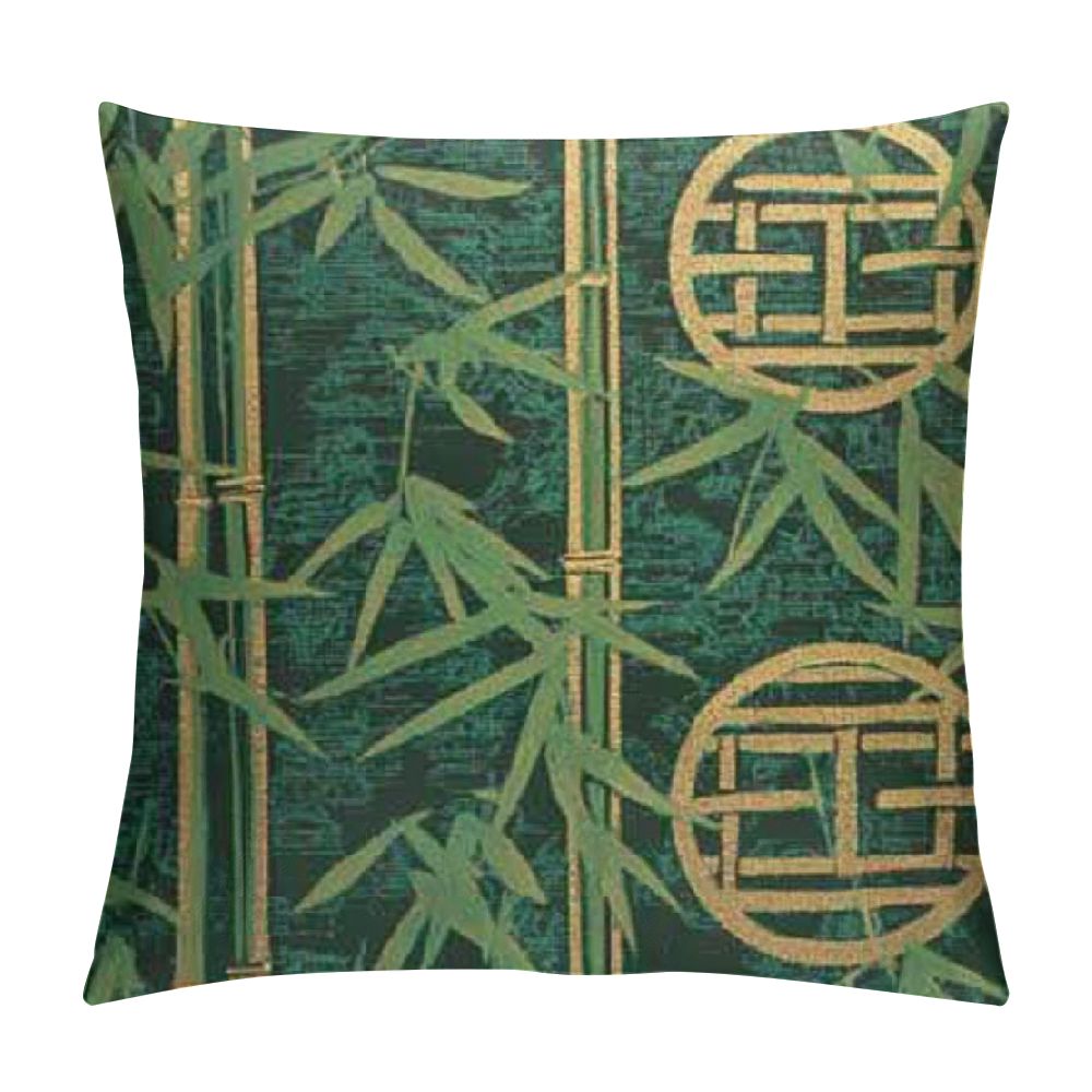 Autua Folk Art Throw Pillow Cushion Cover, Eastern Style Composition