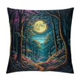thumbnail image 1 of Autua Full Moon Graphic Decorative Cushion Throw Pillow Cover for Home Couch Living Room Bed Sofa - Short Plush Material, Invisible Zipper Design - Gift for Home Decor, 1PC 12x12in, 1 of 5