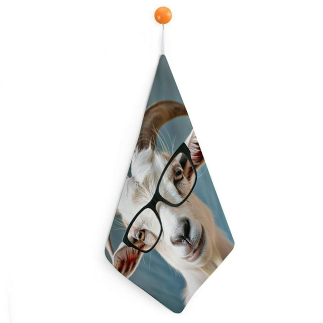 Autua Funny Goat Reusable Hand Towels UltraFine Fiber QuickDry