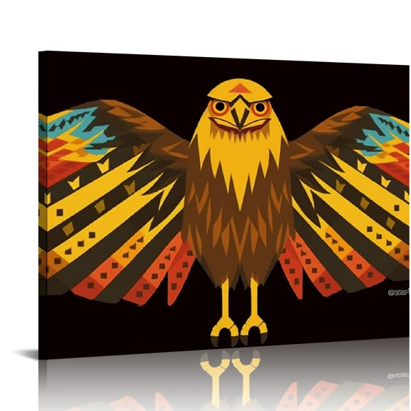 Autua Geometric Pattern Diamond Print On Canvas Wall Decor 24x36 20x16in