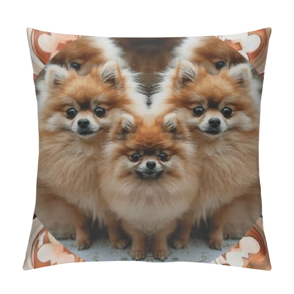Jolly Pomeranian Quilted Sofa Cover GFTOTG1665