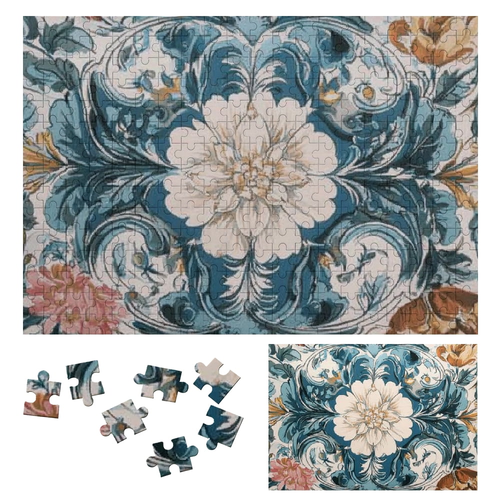 Autua Impossible Wooden Puzzles Flower Design Baroque Gift for Adults ...