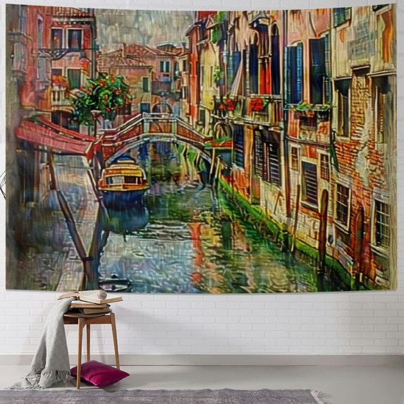 Autua Impressionist Painting Tapestry Wall Hanging Unique Style Graphic Tapestries Home Wall Decor Art for Living Room Bedroom Apartment Farmhouse Dorm 40x30inch