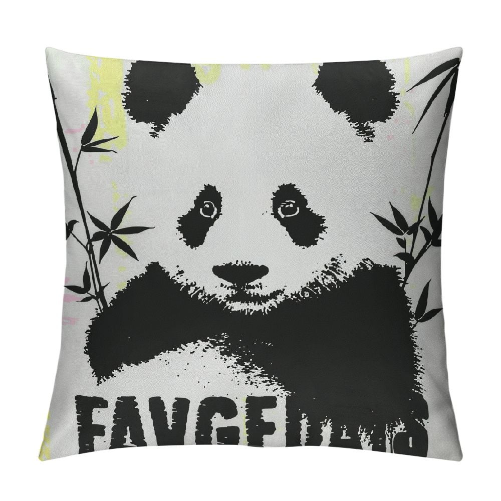 Autua Just A Girl Who Loves Pandas Pillow,Cute Bady Panda Bear Pillow