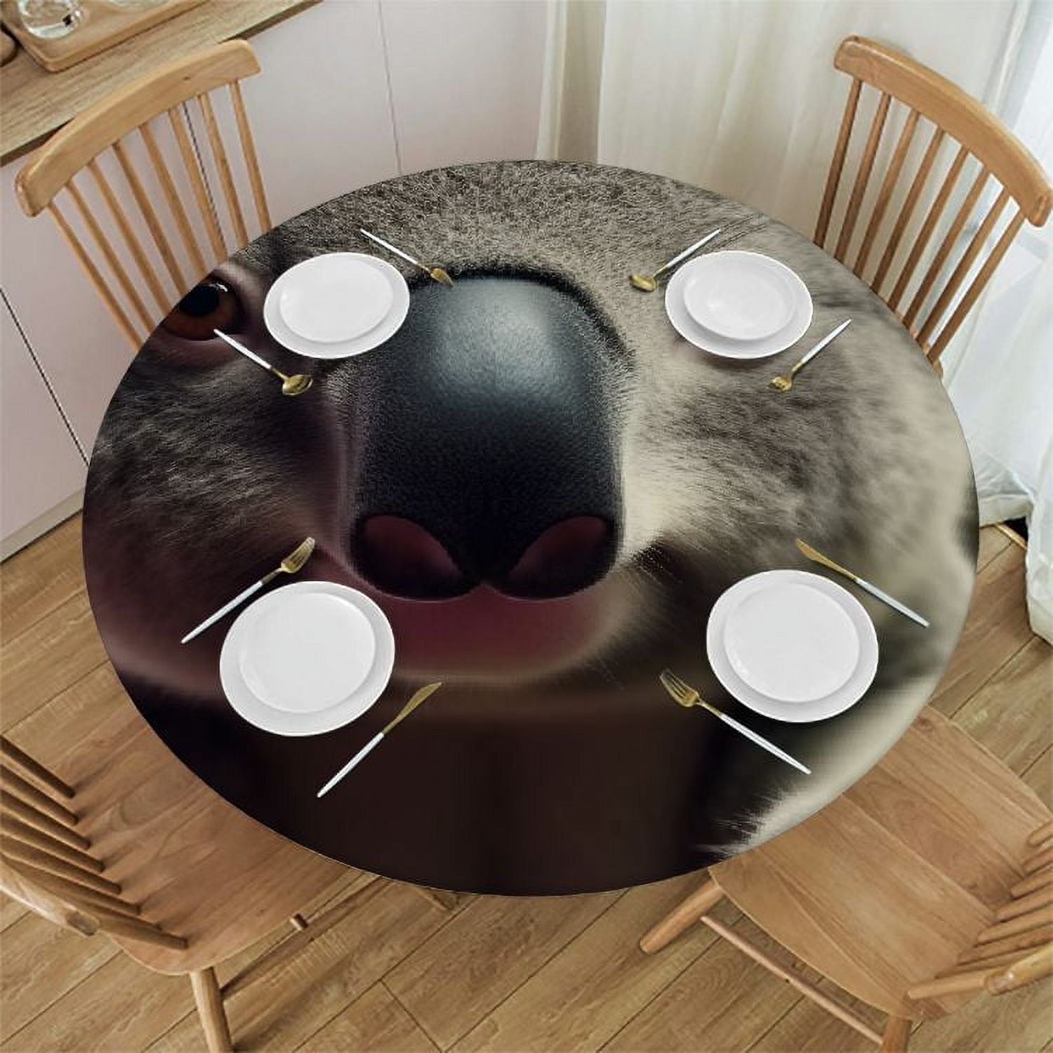Autua Koala Round Tablecloth StainResistant Washable SpillProof