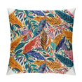 thumbnail image 1 of Autua Leaves Pattern Graphic Decorative Throw Pillow Cover for Home Couch Living Room Sofa Bed - 1PC 20x20in, 1 of 5