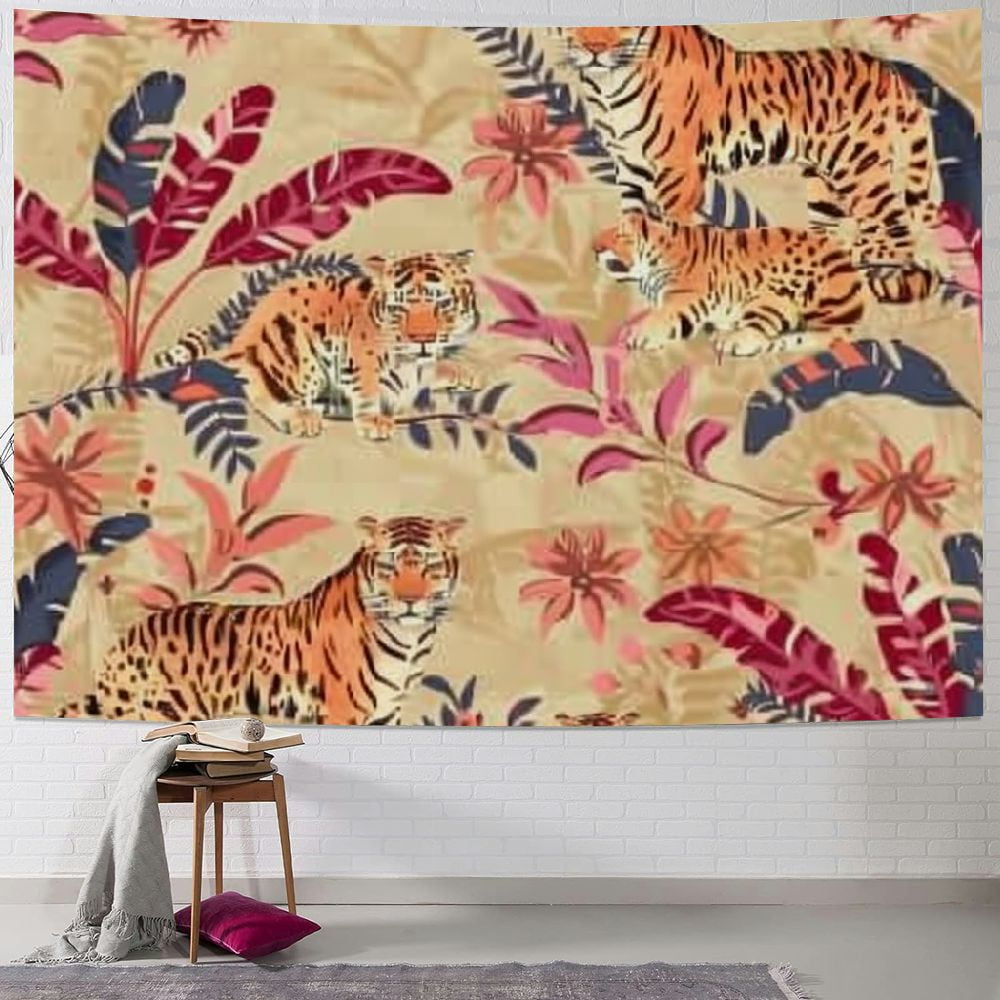 Autua Leopard Tiger Bird Tapestry Wall Hanging Unique Style Art for