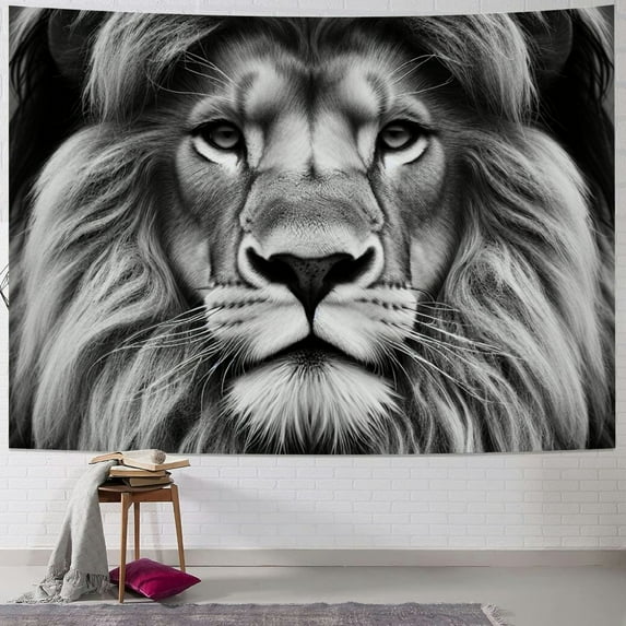 Autua Lion Tapestry Wall Hanging Unique Style Graphic Tapestries Home Wall Decor Art for Living Room Bedroom Apartment Farmhouse Dorm Decoration 50x40inch