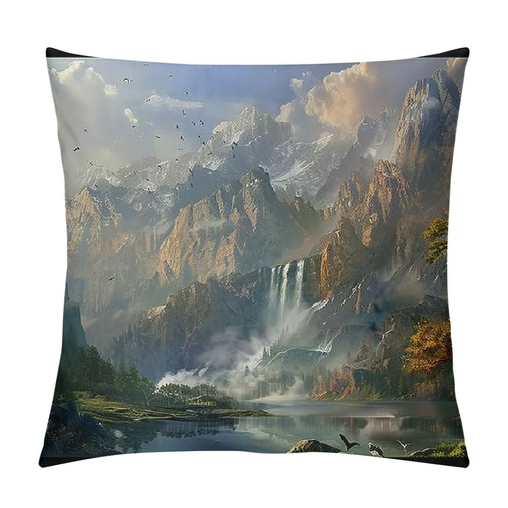 Autua Matte Fantasy Painting Graphic Decorative Cushion Throw Pillow
