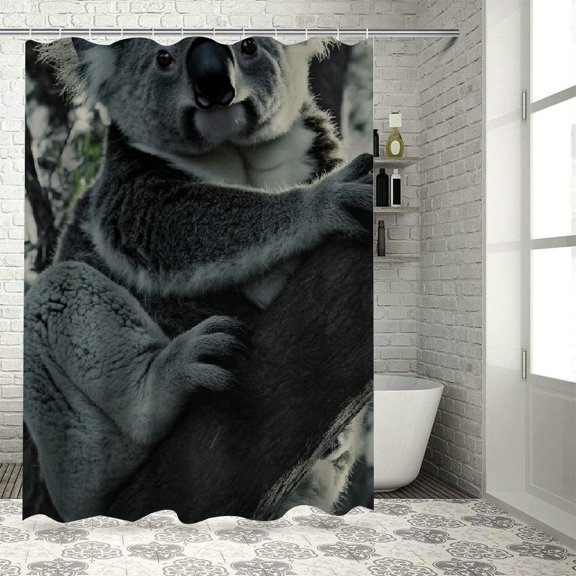 Autua Modern Bathroom Decoration Shower Curtain with Hook, High Quality Fabric, Bright HD Printing, Easy to Install and Maintain, Waterproof