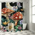 thumbnail image 1 of Autua Moon Shower Curtain for bathroom decoration, washable shower curtain with hook, high-quality waterproof fabric, bright HD printing, easy to install and maintain, 1 of 7