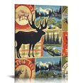 Autua Moose Deer Patchwork Quilt Fine Art Aesthetic Poster Print Wall