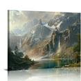 thumbnail image 1 of Autua Mountain Lake Waterfall Canvas Wall Art Living Room Decor 16x12in, 1 of 6