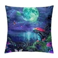 thumbnail image 1 of Autua Mushrooms Butterflies Full Moon Decorative Throw Pillow Cover for Home Couch Living Room Bed Sofa, Square 1PC 12x12in, 1 of 5