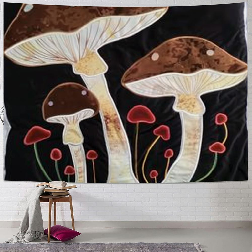 Autua Mushrooms Tapestry Wall Hanging Unique Style Graphic Tapestries