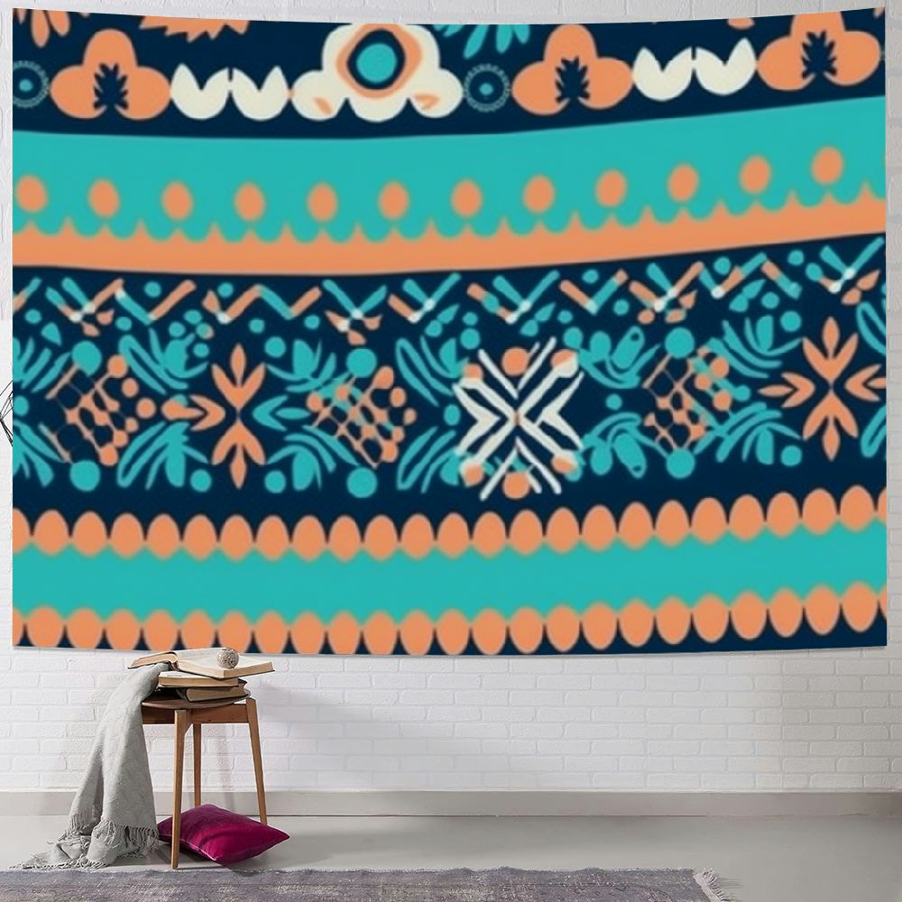 Autua Orange Design Tapestry Wall Hanging Unique Style Graphic