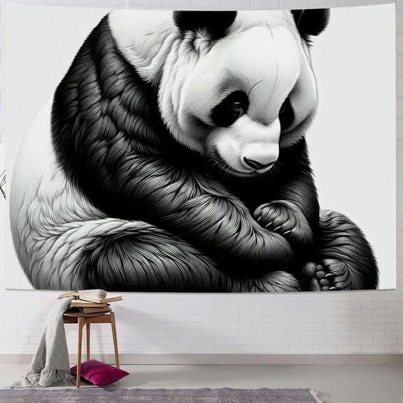 Autua Panda Tapestry Wall Hanging Unique Style Graphic Tapestries Home Wall Decor Art for Living Room Bedroom Apartment Farmhouse Dorm - Wall Hanging Without Tapestry Suitable for Hanging 40x60inch