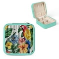 thumbnail image 1 of Autua Parrot Tropical Flowers Jewelry Storage Box Organizer for Necklace, Ring, Earring - Compact Size, Multiple Compartments Green, 1 of 5
