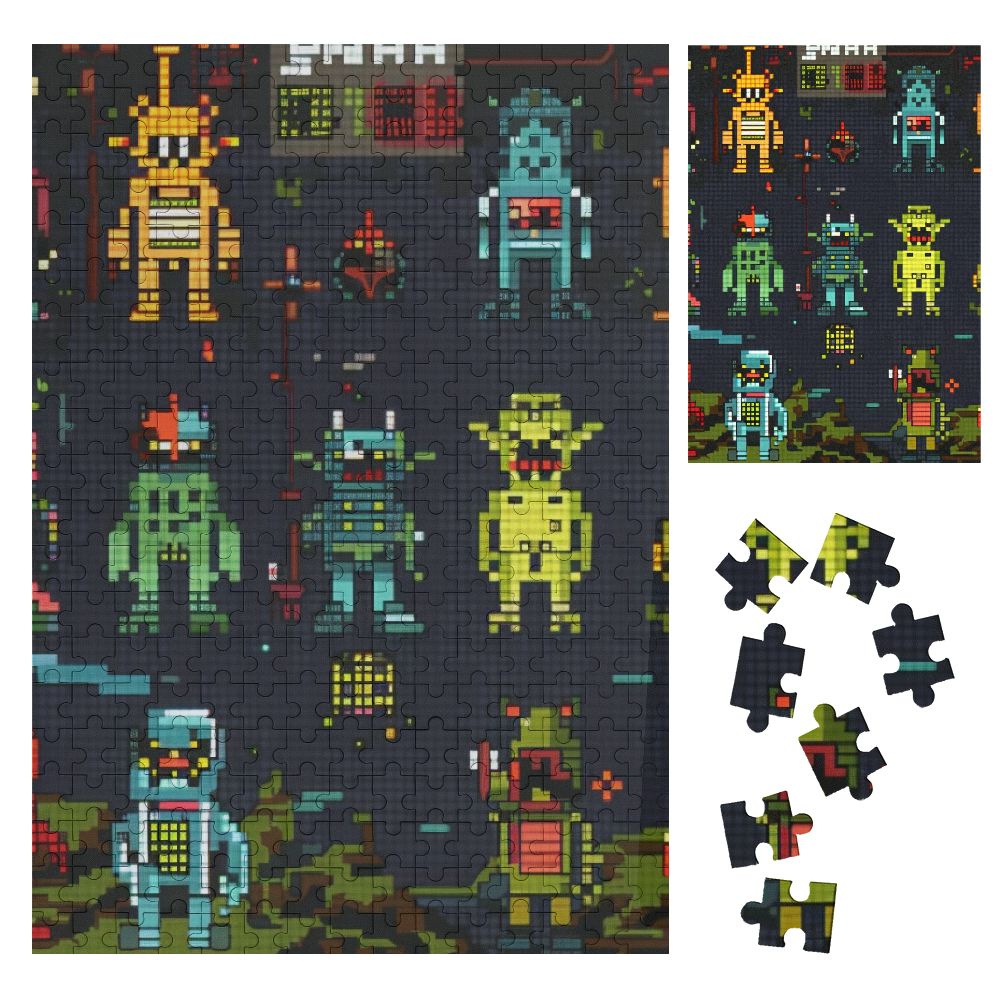 Autua Pixel Art Wooden Jigsaw Puzzle Vertical Style Impossible Wooden ...