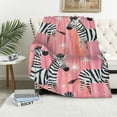 Autua Playful Cartoon Zebra & Star Blanket Soft Lightweight Cozy