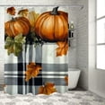 thumbnail image 1 of Autua Pumpkins Leaves Bathroom Décor Set with Hooks, Chic Modern Shower Curtain Set, 100% Polyester, Vibrant HD Print, Easy Installation, Machine Washable 36"x72, 1 of 7