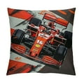 Autua Race Car Track Stripe Graphic Decorative Cushion Throw Pillow