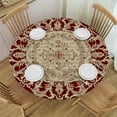 thumbnail image 1 of Autua Red Rug White Beige Round Tablecloth Waterproof 100% Polyester 46"-50, 1 of 8