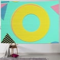 thumbnail image 1 of Autua Retro Yellow Circle Tapestry Wall Hanging Unique Style Graphic for Living Room Bedroom Farmhouse Dorm Decor Art, Various Sizes Available 50x40inch, 1 of 6