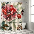 Autua Rose Bathroom Shower Curtain Set with Hook Vibrant HD Print
