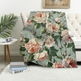 thumbnail image 1 of Autua Roses Floral Wallpaper Warm Lightweight Blanket Soft Fleece Blanket All Seasons Throw Blanket for Living Rooms Sofa Decor Cow Gifts Blanket 50x60in, 1 of 6