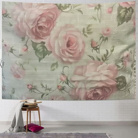 Autua Roses Tapestry Wall Hanging Unique Style Graphic Tapestries Home Decor for Living Room Bedroom Farmhouse Dorm - 4 Sizes Available 40x30inch